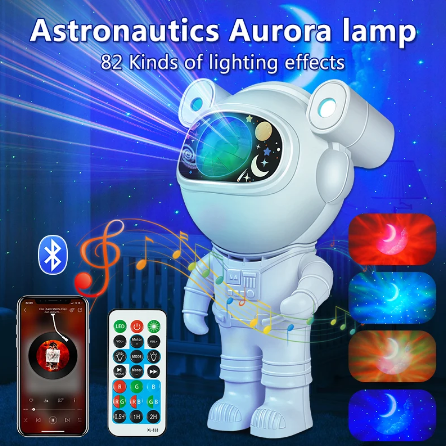 Lámpara Proyector Astronauta con Parlante Bluetooth
